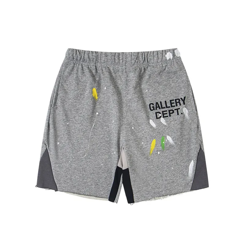 GD01# P144 S-XL Gallery Dept American fashion brand high-quality hand-painted splash-ink stitching casual loose shorts